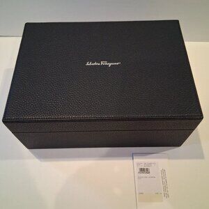 Authentic Salvatore Ferragamo Watch And Jewelry. Blue Calf Leather Box $590